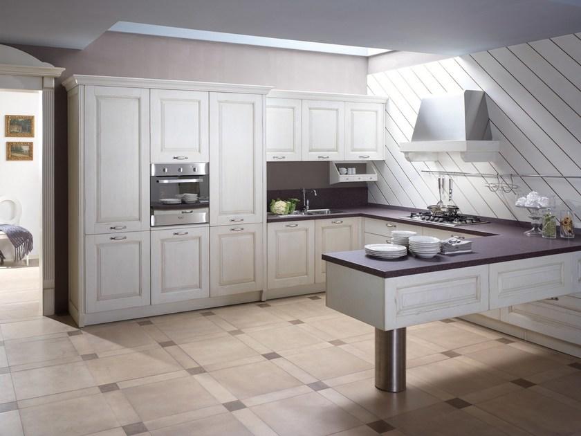 Floritelli Cucine Модульная кухня из ясеня с полуостровом Carmen sun-id-1468939 - Вид №1