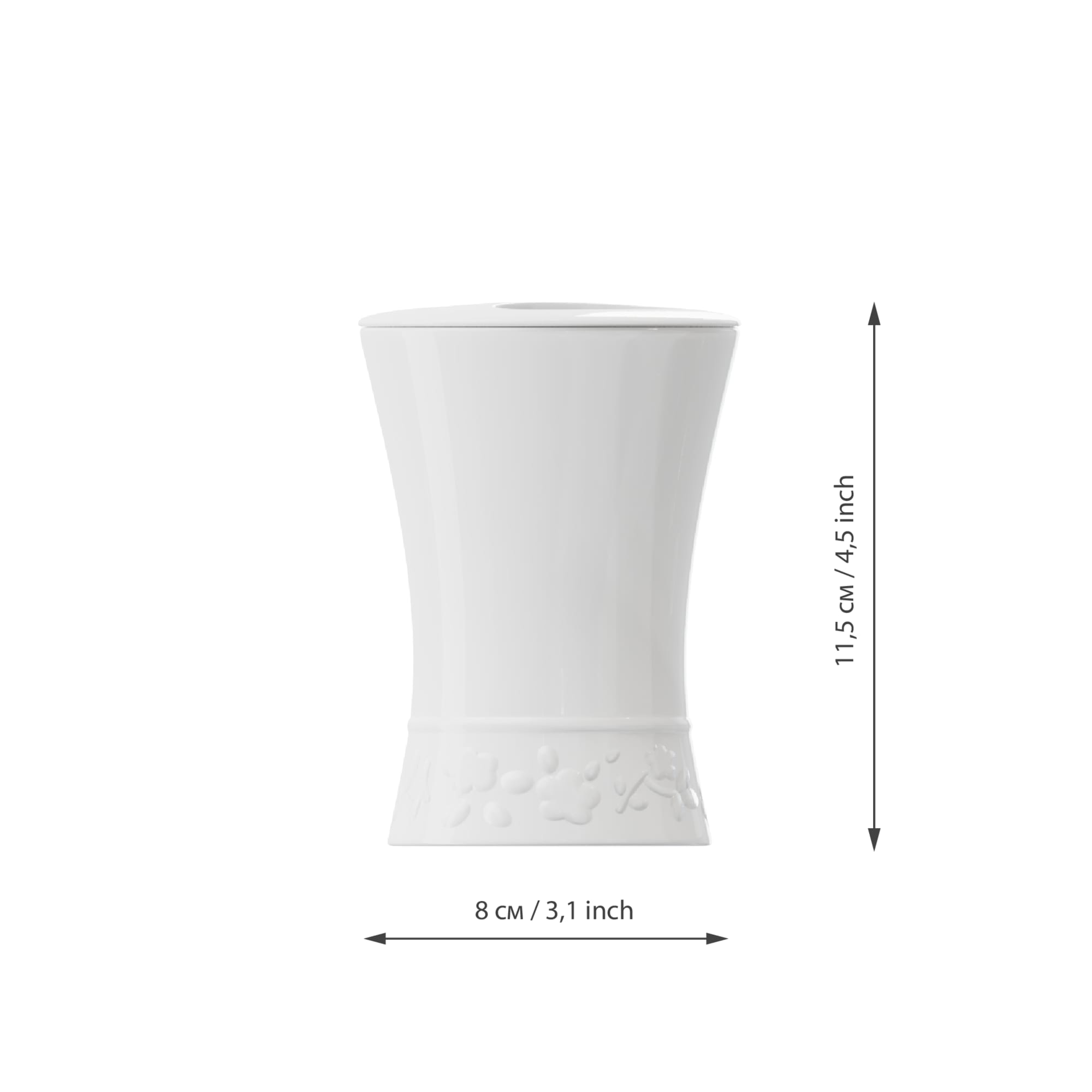 84730552 Стакан для зубных щёток Swensa Venice пластик цвет белый нет Santreyd  - Вид №4