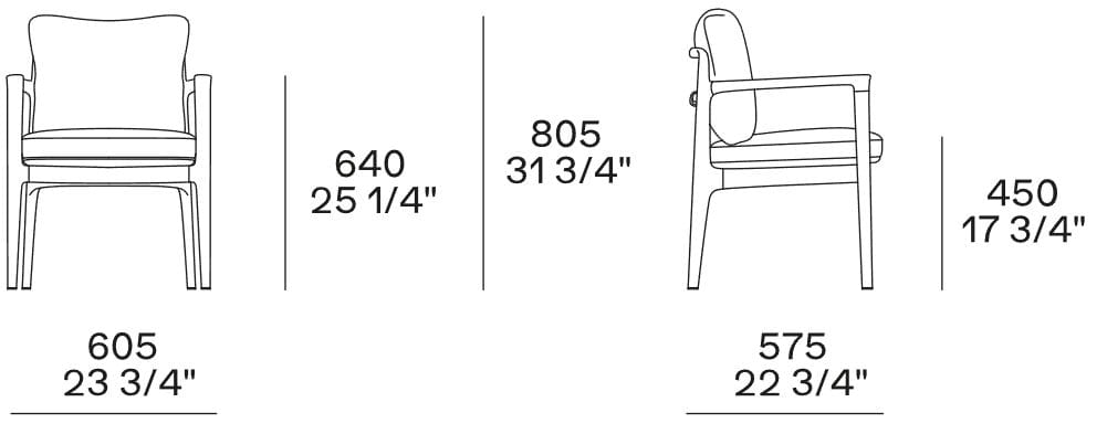 Тканевый стул с подлокотниками Poliform Магнолия ARCH-00116109 - Вид №6