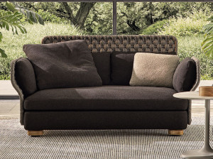 2 местный ткань открытый диван