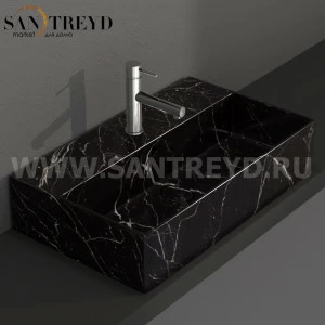 IN061PN Подвесная раковина настенная прямоугольная Ceramica Globo T-EDGE черная