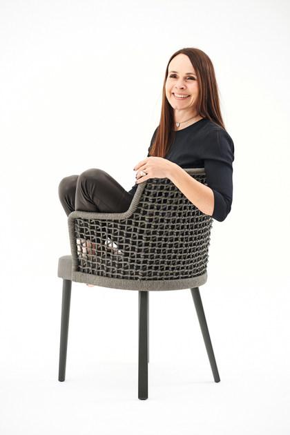 Varaschin Садовое кресло из веревки с подлокотниками Emma 236p1 - Вид №14