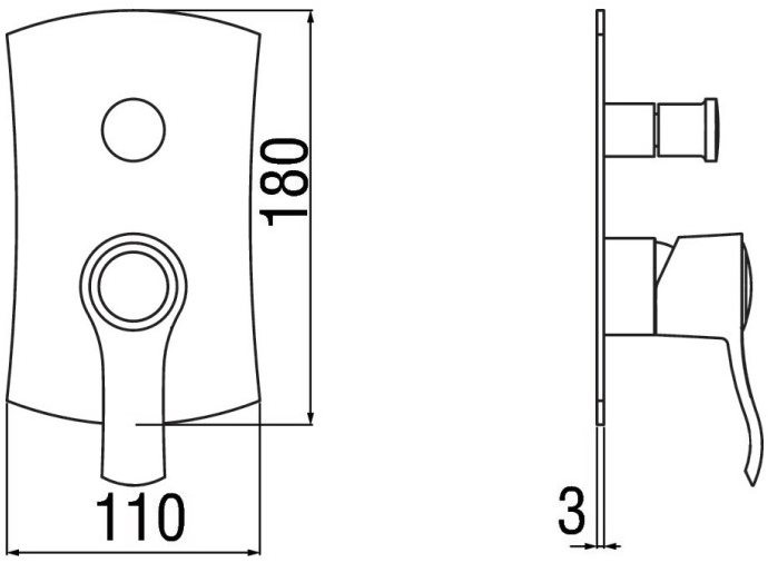 Nobili Rubinetterie Смеситель для душа с переключателем Sofì Si98100cr - Вид №2