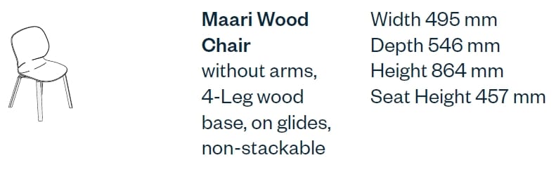 Рециркулированный материал офисный стул с деревянной основой Haworth ARCH-00152965 - Вид №5