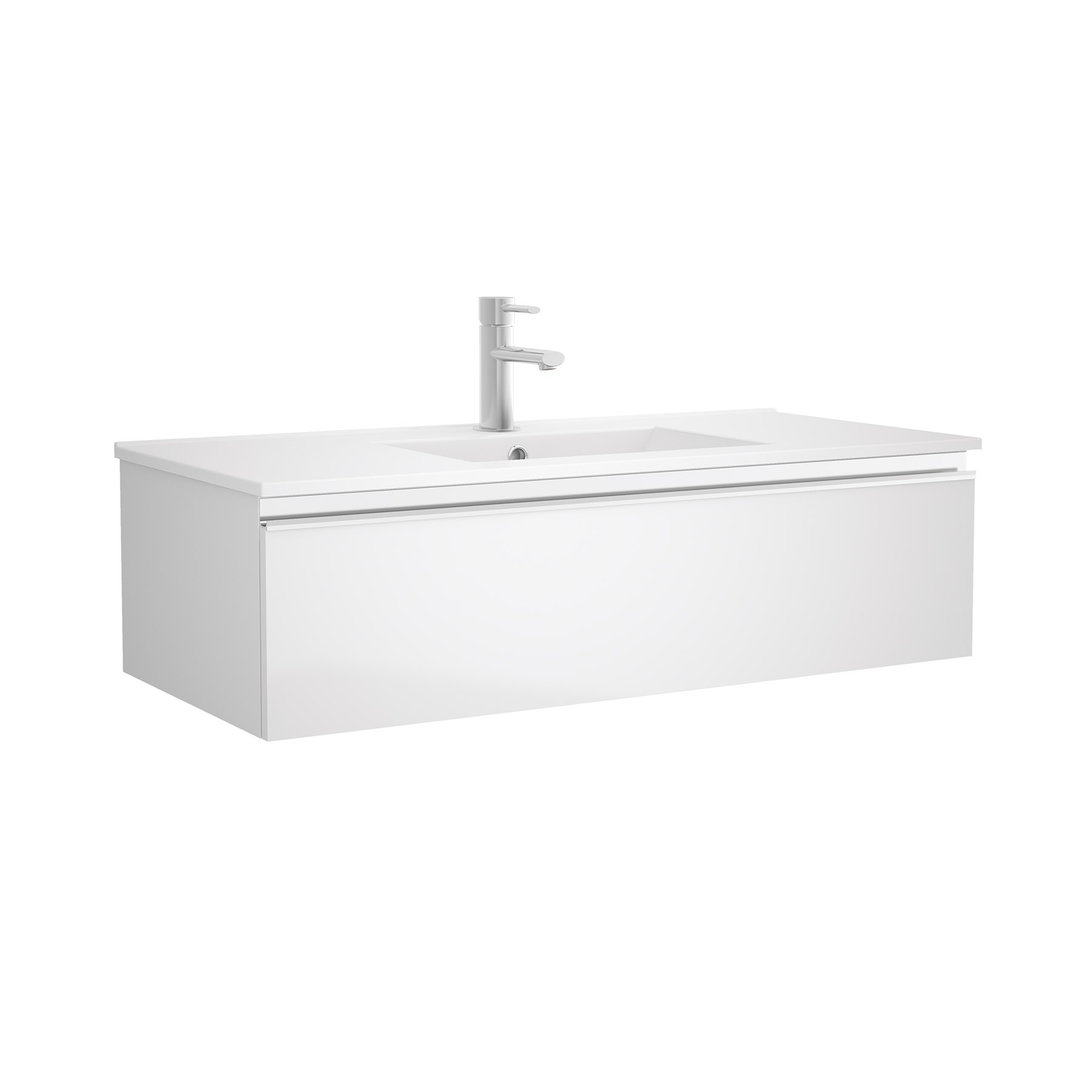 22629 SALGAR Мебель для умывальника SPIRIT 1000 1 металлический ящик GLOSS WHITE 997 x 270 x 450 мм Глянцевый белый