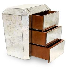 KOKET Прямоугольная прикроватная тумба из зеркального стекла с ящиками Tamara sun-id-1374818 - Вид №2