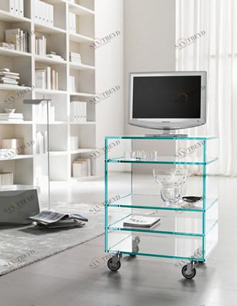 Tonelli Design Стеклянная тумба под ТВ на колесиках Grattacielo sun-id-1386769
