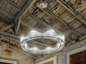 LICHT IM RAUM Светодиодный подвесной светильник из нержавеющей стали и стекла Stilio uno