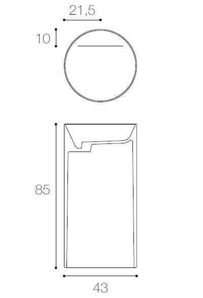 Отдельно стоящая раковина из Cristalplant® Falper FONTANA ARCH-00069494 - Вид №6