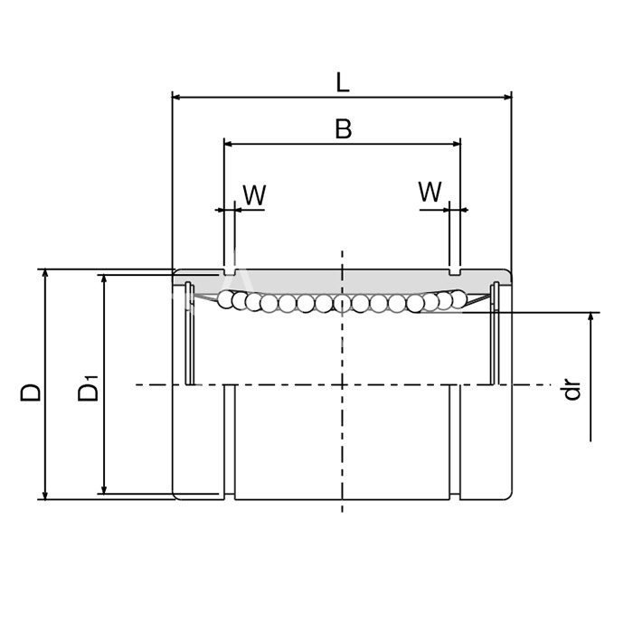IS598 Линейный подшипник LME10-UU ISKRA  - Вид №1