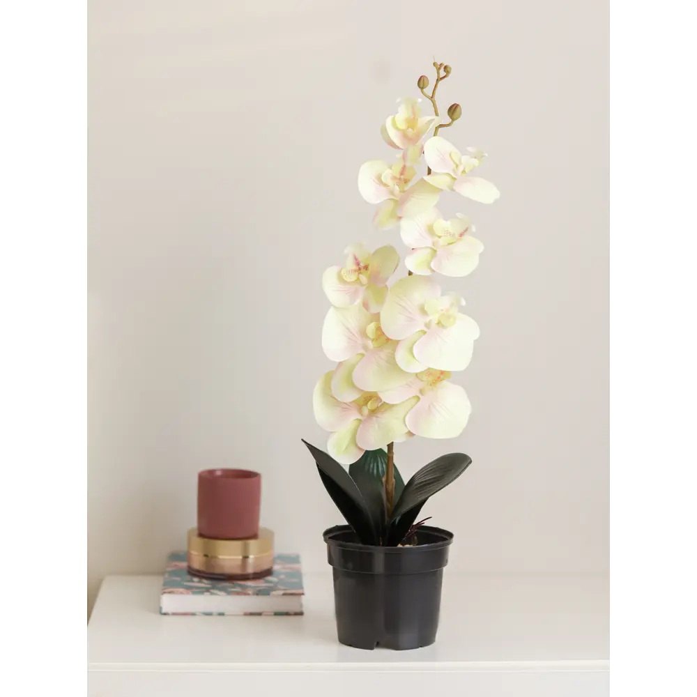 89356246 Искусственное растение в горшке орхидея h50 см цвет желтый STLM-0964339 Santreyd  - Вид №4