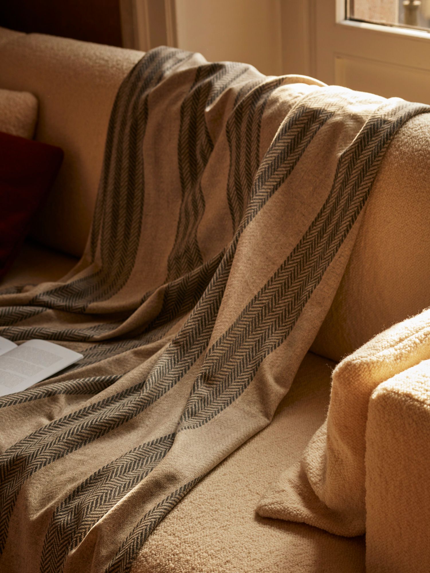 Шерстяное полосатое одеяло Bolzan SPINAPESCE ARCH-00054437 - Вид №1