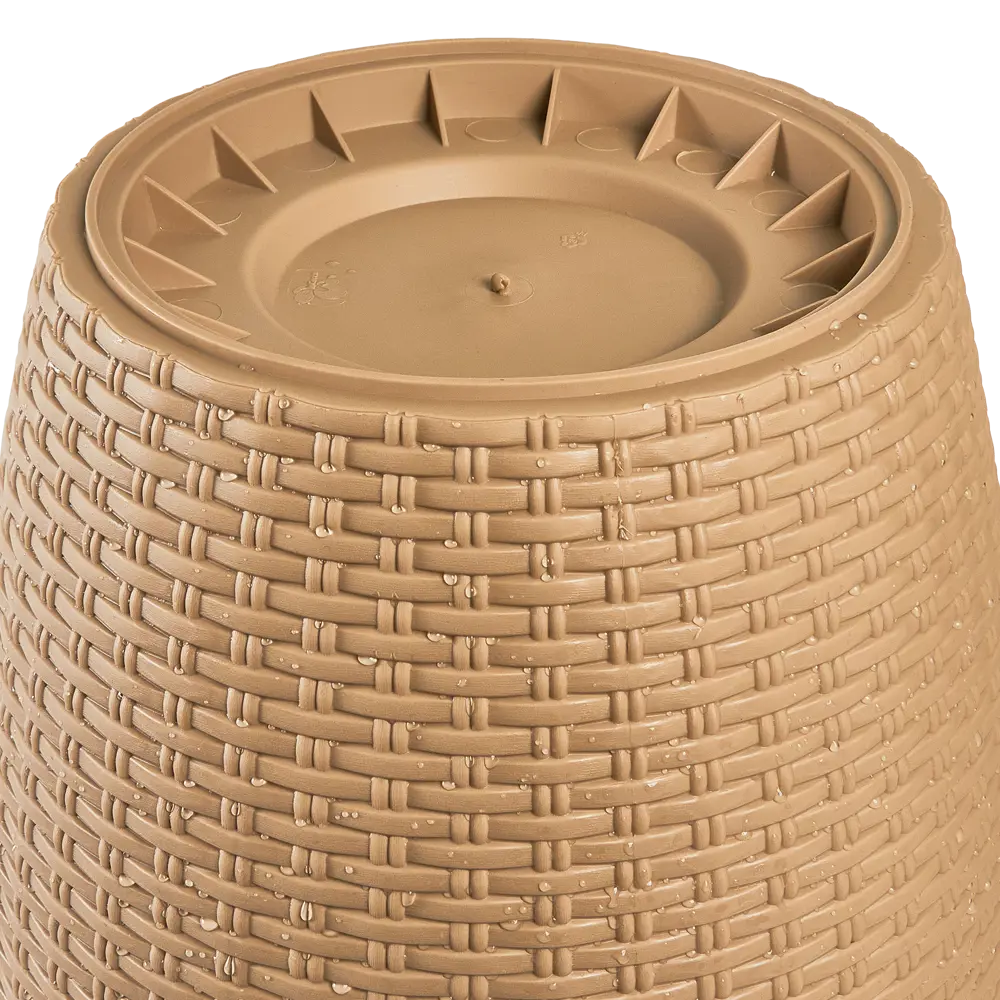 Кашпо для цветов Ingreen Rattan ø38 см v30 л пластик бежевый STLM-2128410 - Вид №2