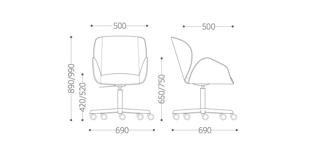 Вращающееся кресло с колесами VAGHI звуки гостя ARCH-00085853 - Вид №4