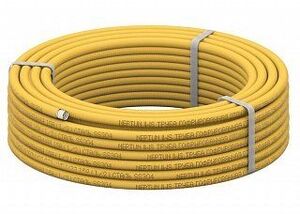 Труба гофр. Neptun IWS 20х0.3 нержавеющая - бухта 30 м. в желтой оболочке, отожженная