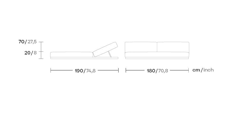 Садовая кровать с откидной спинкой Kettal пейзаж ARCH-00008707 - Вид №6