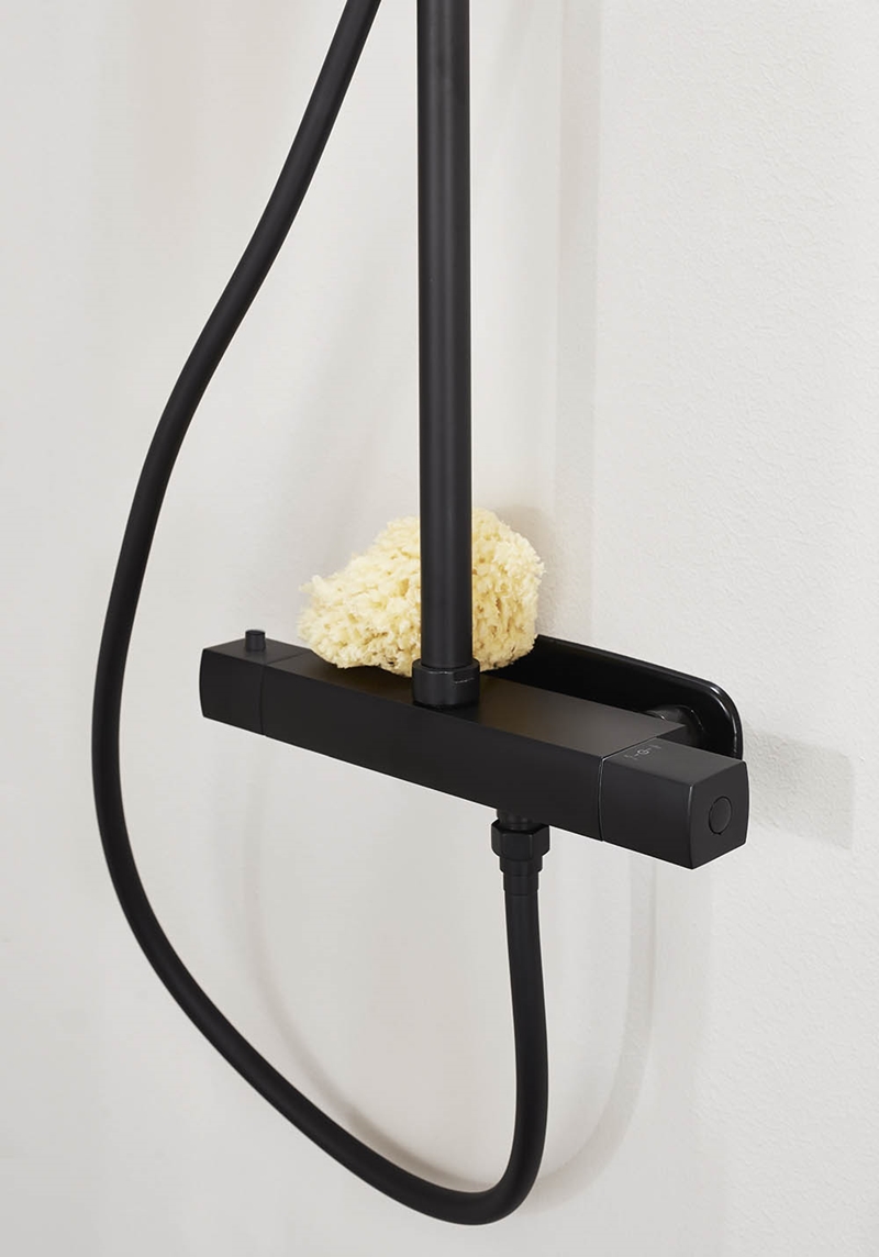 310113 На Крыше Душ City Black M 250Mm Душевая Головка Noro  Черный  - Вид №2