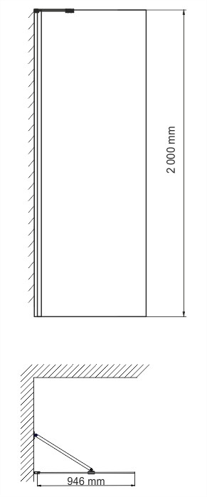 Aller 10H10-RP100 Fixed Душевая перегородка Santreyd  - Вид №1