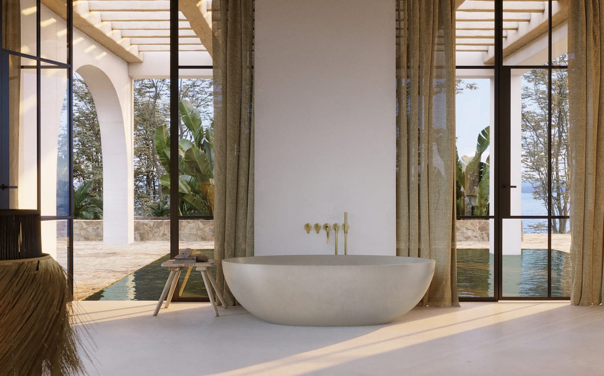 Овальная ванна в центре комнаты COCOON Maison ARCH-00106360 - Вид №8
