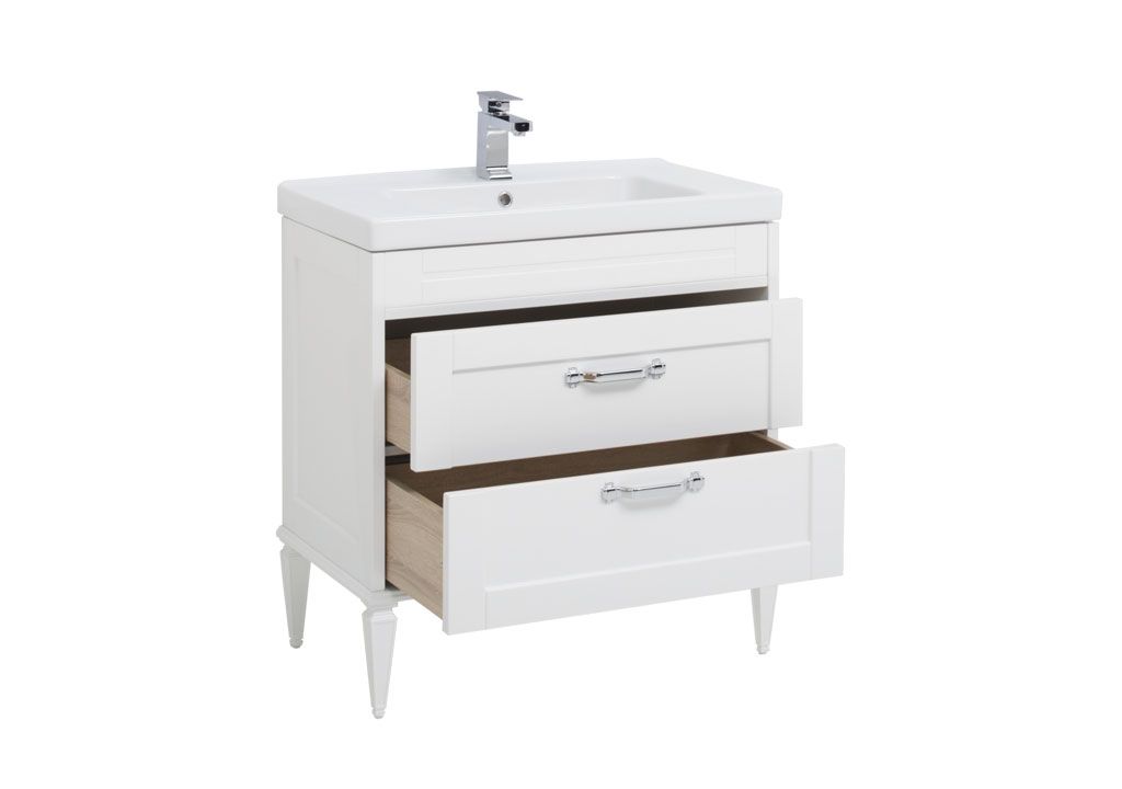 Тумба с раковиной Aquanet Денвер 80 белый 0019921100197963 - Вид №1