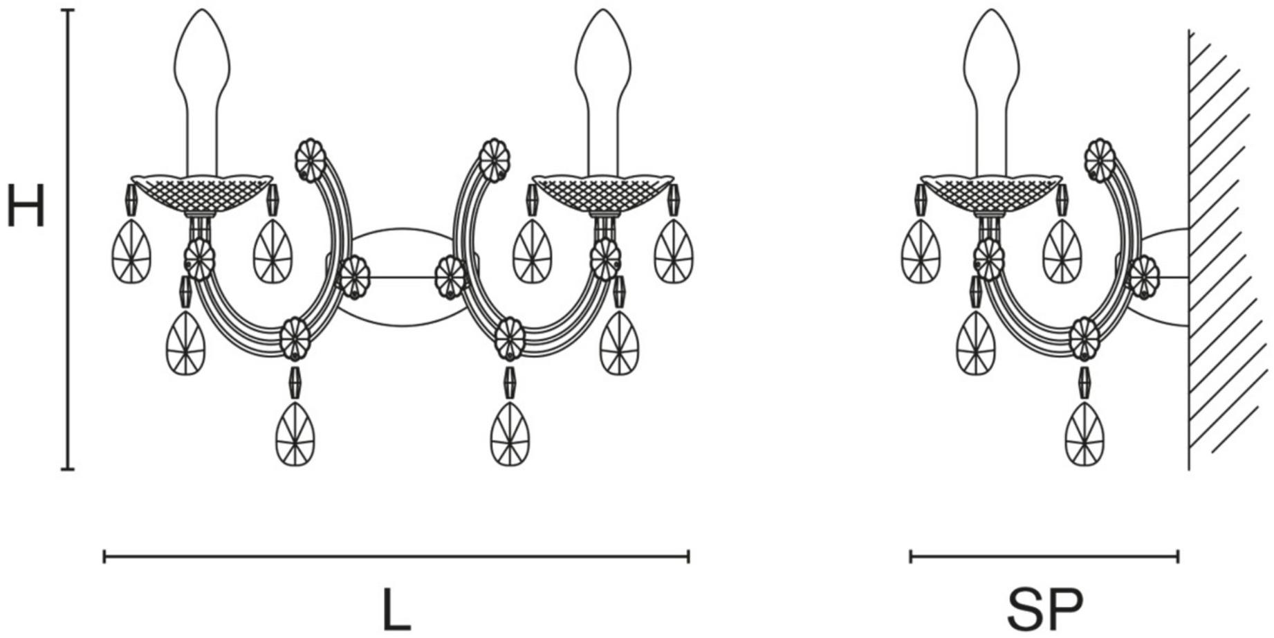 Masiero Настенный светильник для улицы в pmma Drylight A2 - Вид №2