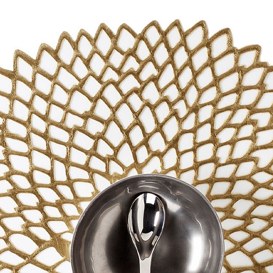 Салфетка виниловая Brass, овальная, 36х39 см Chilewich C0403DAHLBRAS - Вид №6