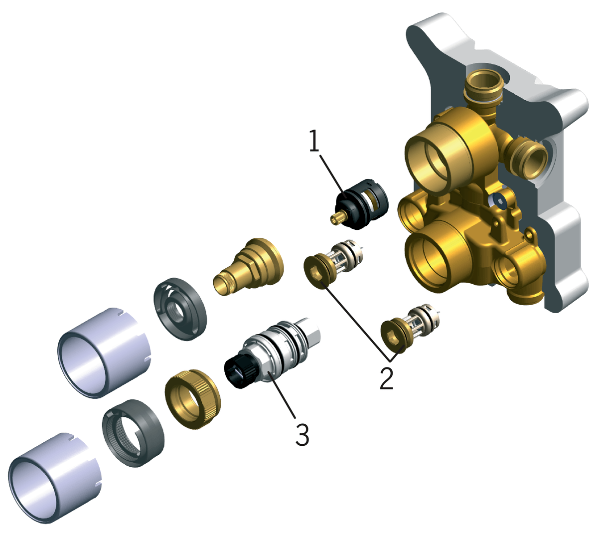 Oras 7138 Корпус смесителя для ванны и душа 7138  - Вид №5