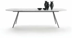 Flexform Овальный обеденный стол из мрамора Zefiro