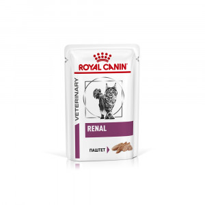 ПР0056174 Корм для кошек Vet Diet Renal при почечной недостаточности курица (паштет) пауч 85г ROYAL CANIN