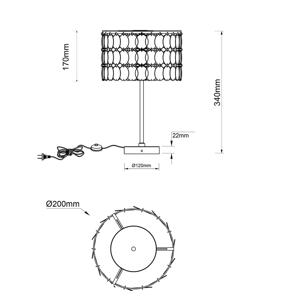 Настольная лампа ESCADA Nerita в стиле модерн с хромированным основанием 89439860 STLM-1579317 - Вид №8