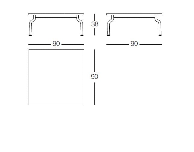 Стальной низкий квадратный журнальный столик Magis South ARCH-00028416 - Вид №4
