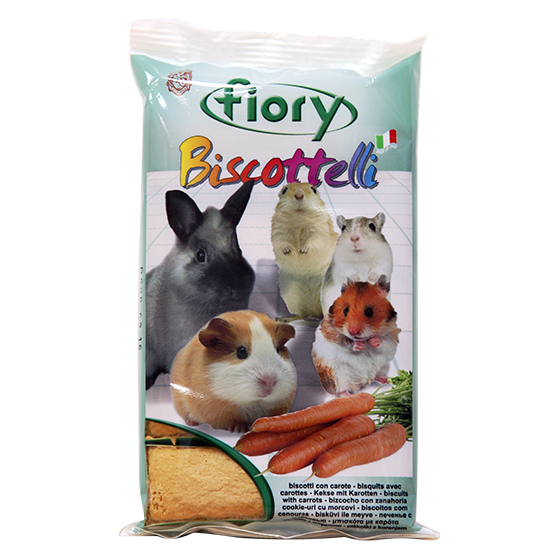 Т00001590 Лакомство для грызунов Бисквиты с морковью 30г Fiory 