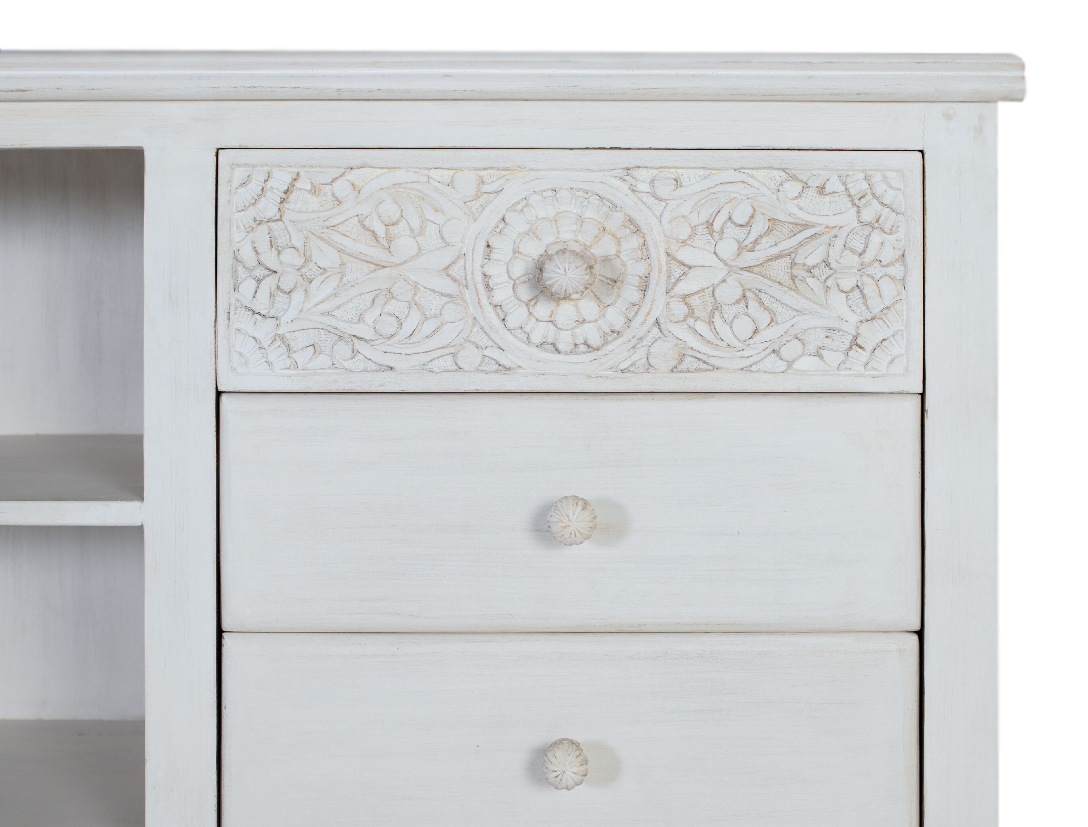 Низкий шкаф для телевизора в манго с ящиками Giner y Colomer 1822 ARCH-00120957 - Вид №1