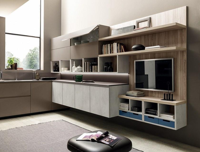 Febal Casa Линейная лакированная встроенная кухня sun-id-1457235 - Вид №8