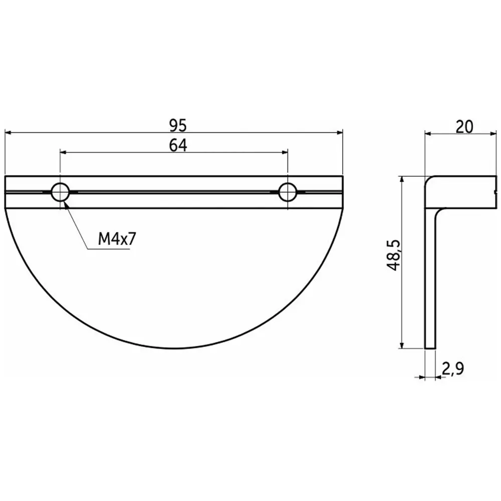 Ручка мебельная INSPIRE полукруглая серебристая для шкафов Лион 87948308 STLM-1096381 - Вид №5