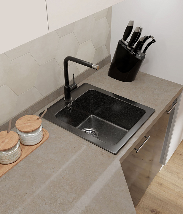 Кухонная мойка Искусственный камень PRACTIK S100 GranFest P-505-S100 - Вид №6