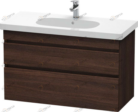 DS648505353 Тумбочка подвесная DuraStyle #DS6485 1000 x 453 мм Каштан темный, декор Duravit