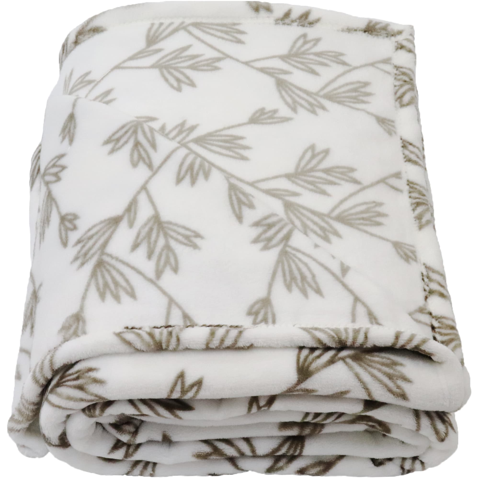 84378924 Плед «» 180x200 см фланель цвет бежевый Fern Santreyd - Вид №2