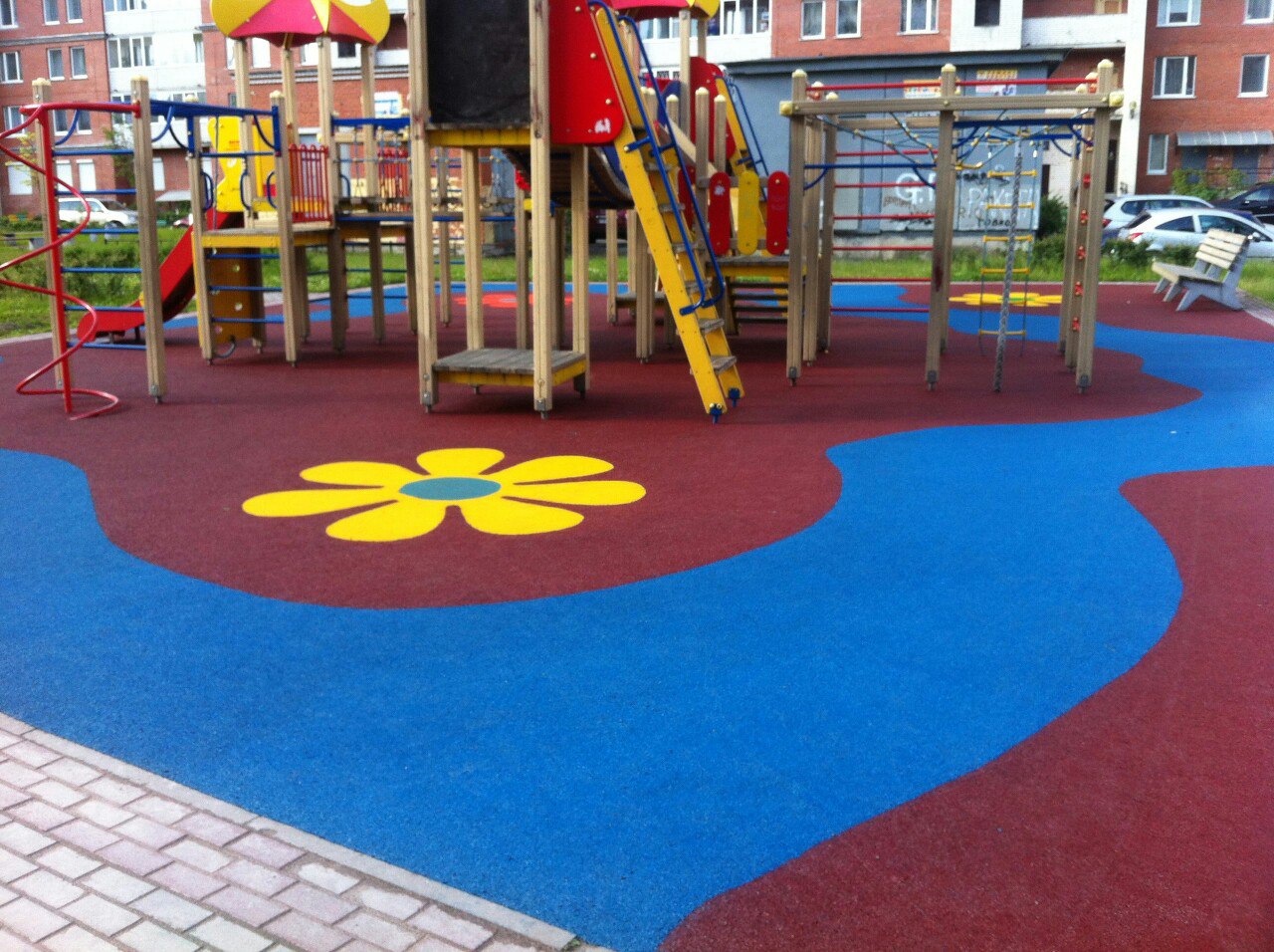 Бесшовное покрытие для детских площадок. Резиновое покрытие ЭКОПРОФИТ 01-258 - Вид №2