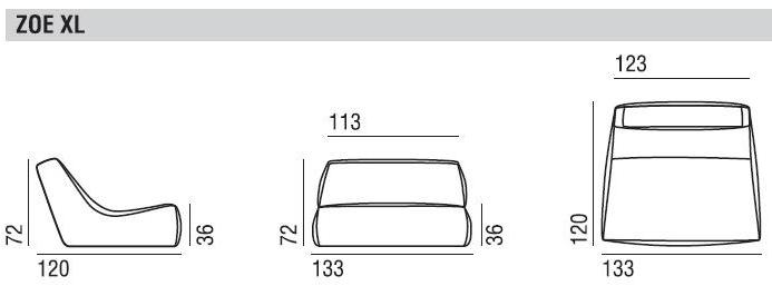 Verzelloni Садовое кресло из ткани Zoe sun-id-1479756 - Вид №3