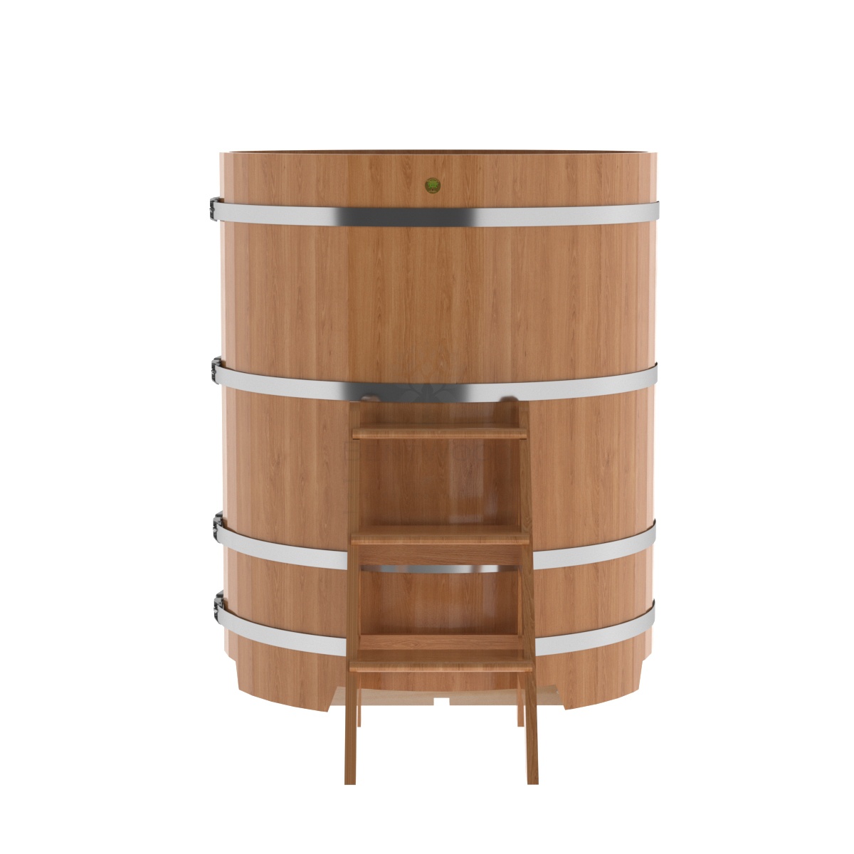 1287 Купель круглая из дуба d=1,17х1,4 натуральная Alyarus  - Вид №3