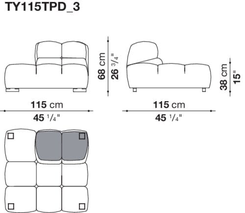 Модульный тканевый диван B&B Italia Tufty Time ARCH-00125265 - Вид №15