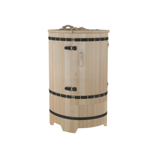 869 Фитобочка прямая "Премиум" цвет натуральный, фурнитура черная Alyarus