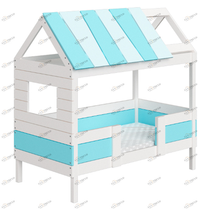 Кровать-домик одноярусная Home nord M 80х160 см белая, голубая ELLIPSE ELLIPSE HOME 351786 Белый;голубой Santreyd 