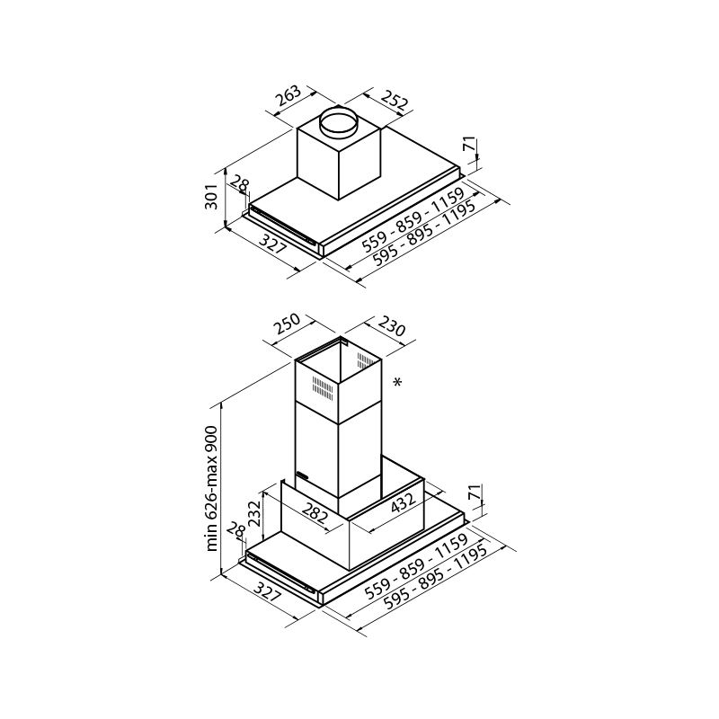 25130_1 Вытяжка Flat inox 2513 0_1 Fosterspa  - Вид №1