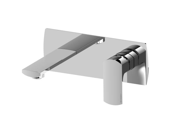 Латунный настенный смеситель для раковины с 2 отверстиями и пластиной Rubinetterie Treemme Albatros ARCH-00060209 - Вид №1