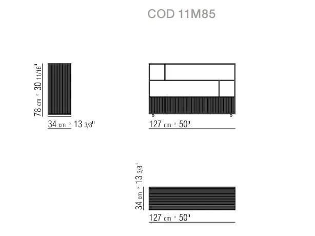 Книжный шкаф из металла Flexform Groundpiece ARCH-00130004 - Вид №1
