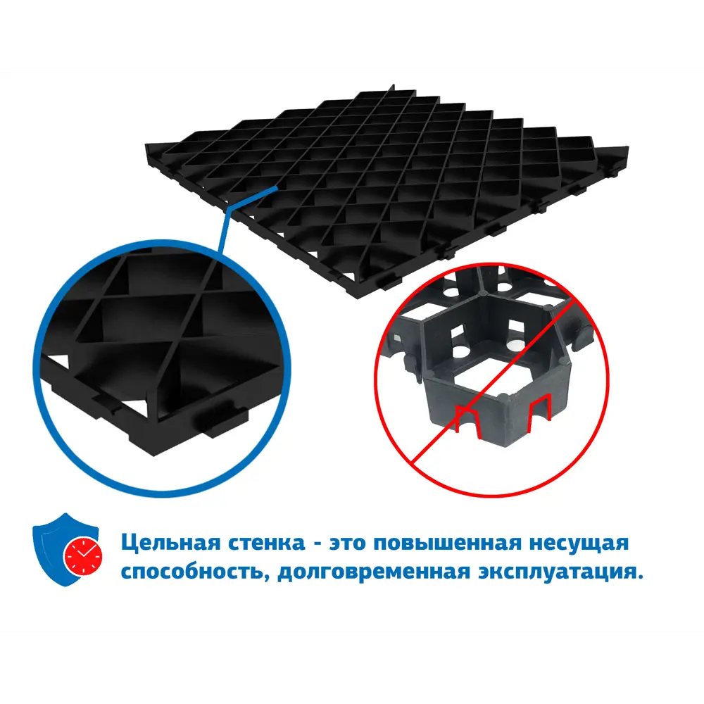 Газонная решётка GIDROLICA C250 для ландшафтного дизайна 60x60 см 82878092 STLM-0037388