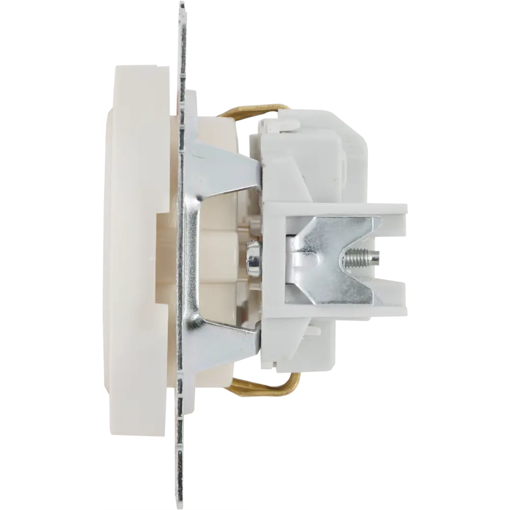 Розетка встраиваемая Onekey Florence с заземлением со шторками цвет бежевый ONEKEYELECTRO STLM-2088769 - Вид №3