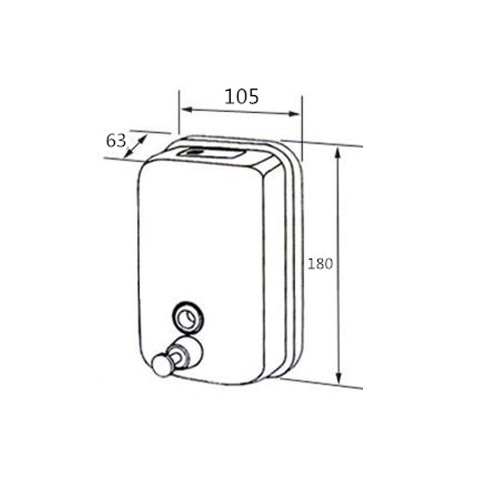 Дозатор для мыла Raiber RSD-2180 настенный RSD-2180 Santreyd  - Вид №2
